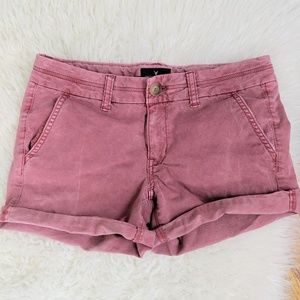 American Eagle Pink Khaki Midi Shorts
